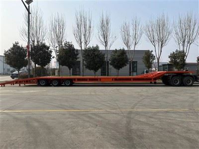 Transporting 60 Tons Excavator Low-bed Trailer 3-axis Low-bed Semi-trailer High Quality Three-axis Excavator Semi-trailer